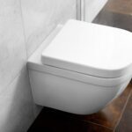 White,Wall-mounted,Toilet,Bowl,In,A,Modern,Bathroom,Interior,,Hanging wall mounted toilet